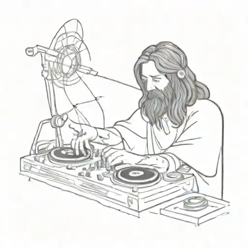 Jesus Playing The Dj