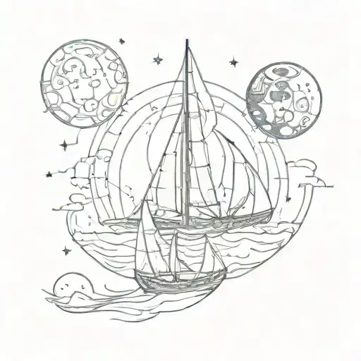 Sail Boat Moon Phases