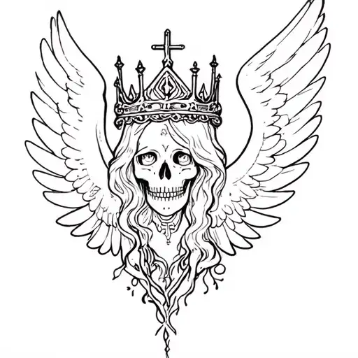 A Holy Death With Wings And An Angel's Crown