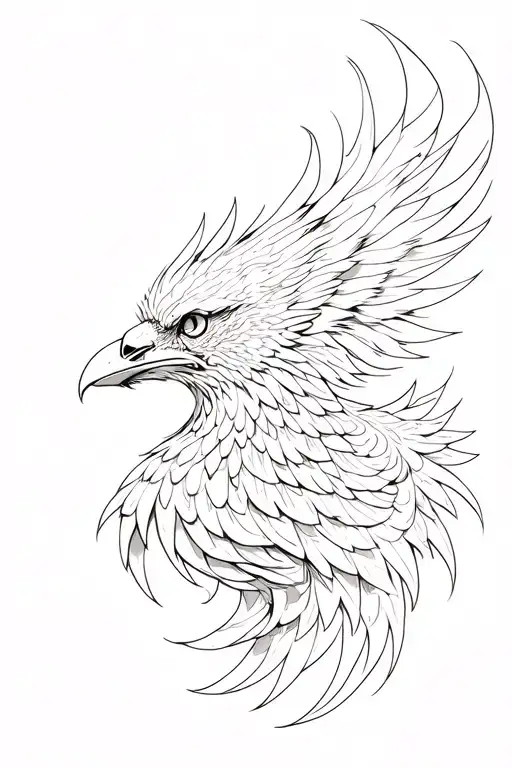 Pheonix Rising Phoenix Bird Face