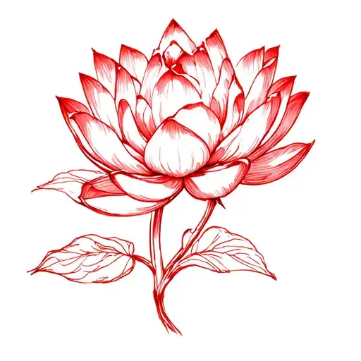 Lotus Flower Red