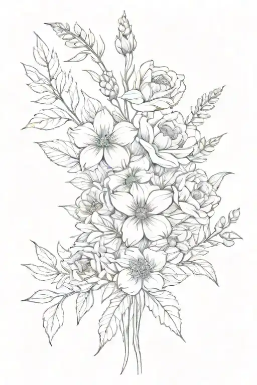 August Birth Flower Bouquet