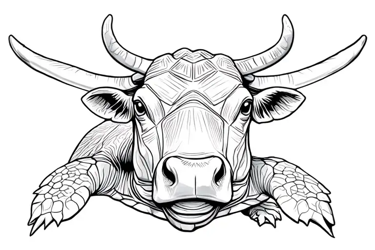 Turtle And Cow Head