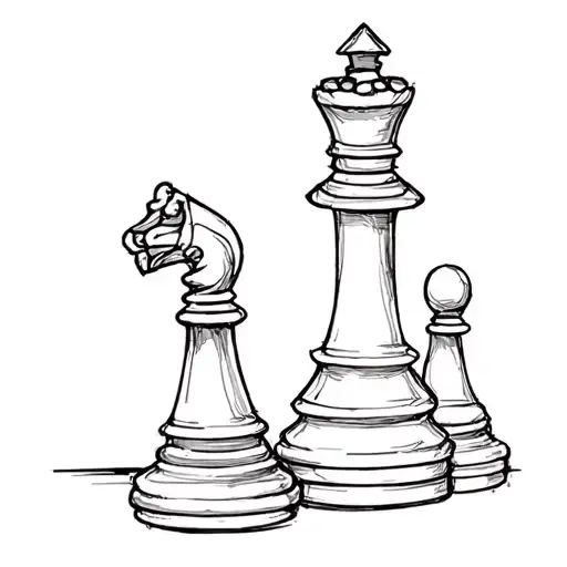 Chess Pieces Arranged