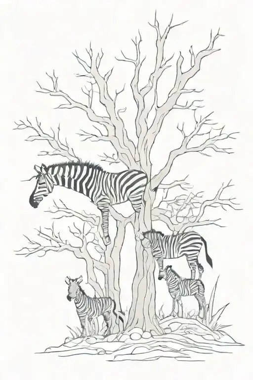 Mom Died From Breast Cancer Black And White Zebra Print Laurie Dead Trees Life Love