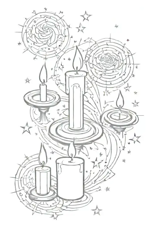 Three Candles Around Which The Stars Circle