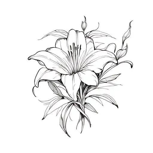 Thin Cross Around The Lily