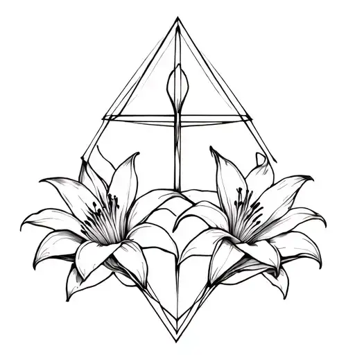 Cross Around Lily With Geometry