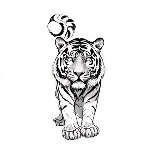 A Tiger On A Man's Arm