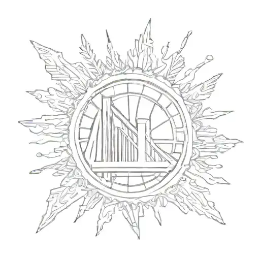 Golden State Warriors Logo With Number 4