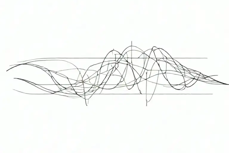 A Single Line Forming A Sinus Rythm