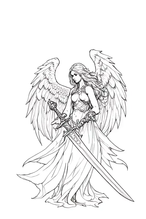 Dark Angel With A Sword