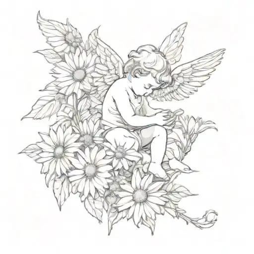 Cherub Picking The Petals Off A Daisy