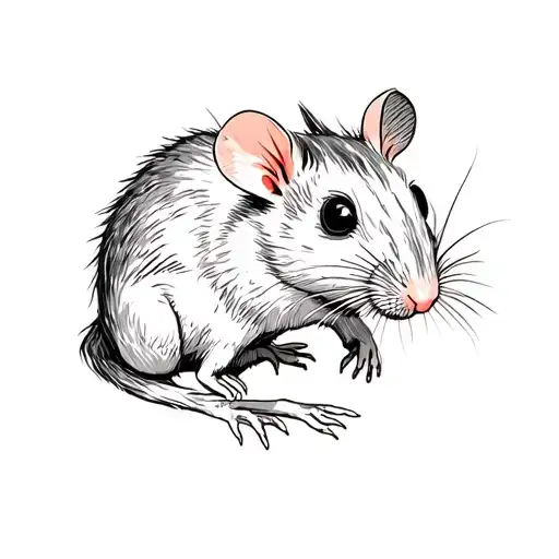 Rat Botanical Illustration