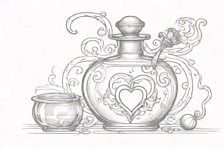 Potion Bottle With Heart Inside