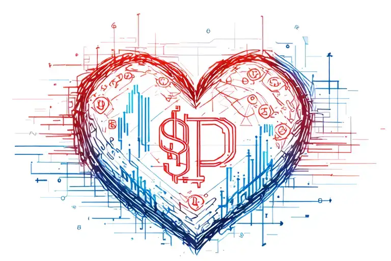 Heart Technology Love Money Cryptocurrency Forex Trading