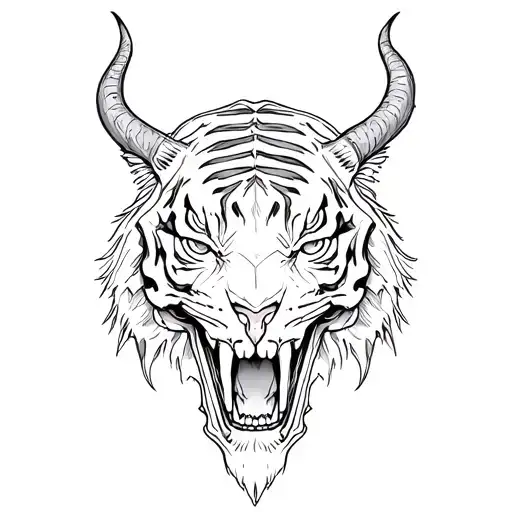 Devil Tiger Skull
