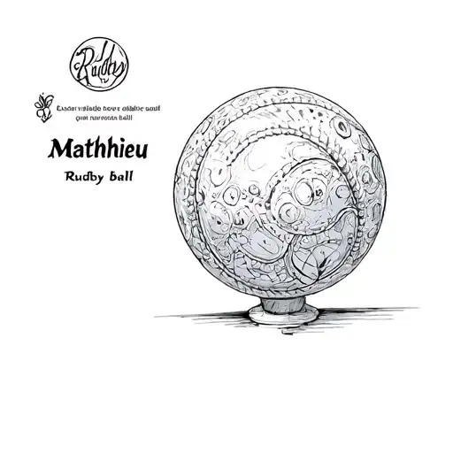 Rudby Ball With The Name Matthieu