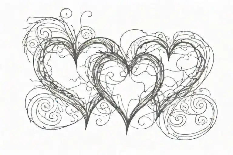Three Crooked Heart Shape