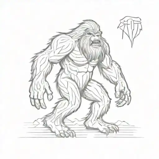 Bigfoot Figure Walking
