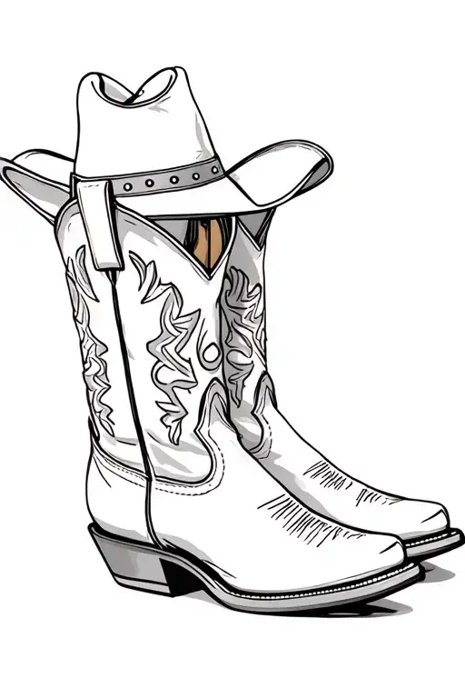 Cowboy Boots With A Trucker Hat