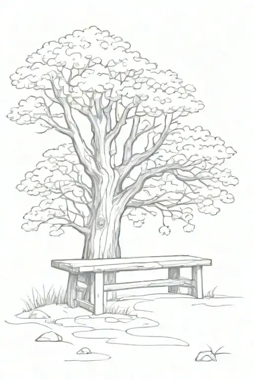 Bench Under Tree