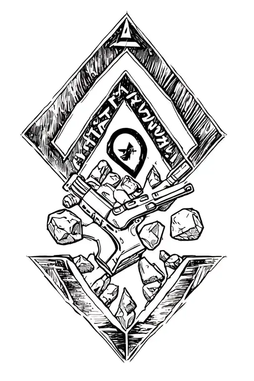 Palestine Symbol Incorporating Elements Of Resistance Inspired Rock Throwing