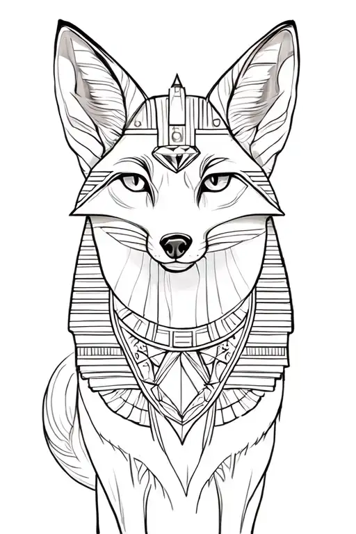 Egyptian Fox With A Diamond