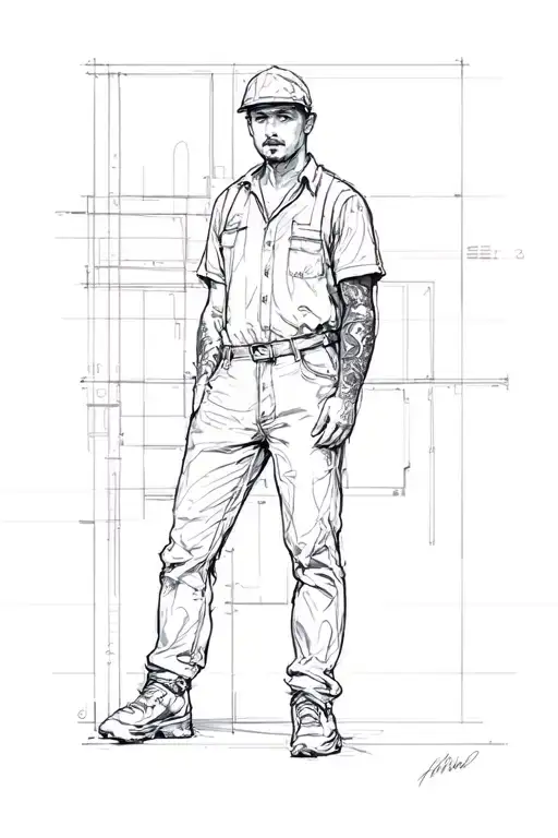 Architect Standing Confidently