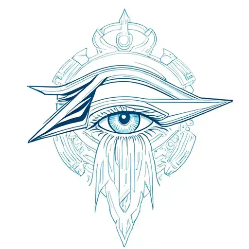 Eye Horus With Walther Gun Surrounded
