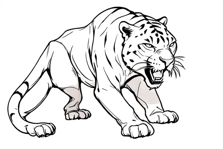 Aggressive Panther