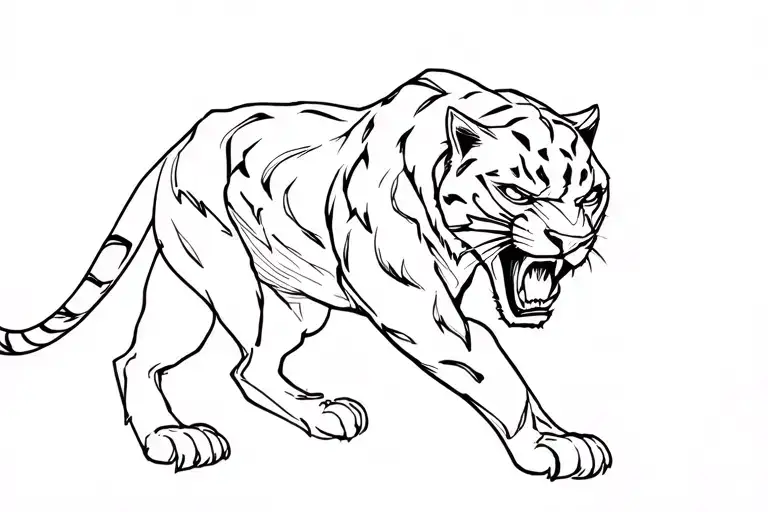 Aggressive Black Panther