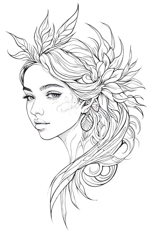 Tribal With Fine And Feminine Line