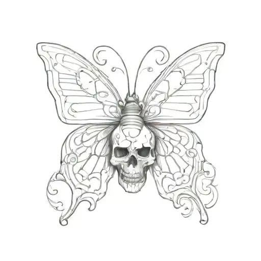 A Butterfly With A Skull As Part Of Its Body