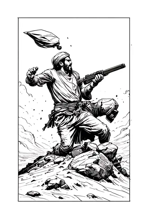 Palestine Struggle Ideas Based On History Rock Throwing Kuffiya Dune Freman