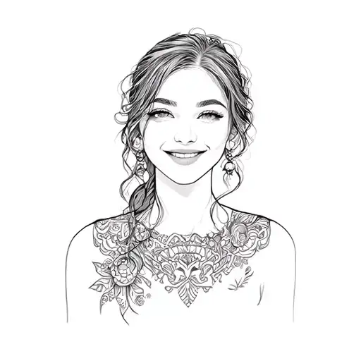 A Young Woman Smiling