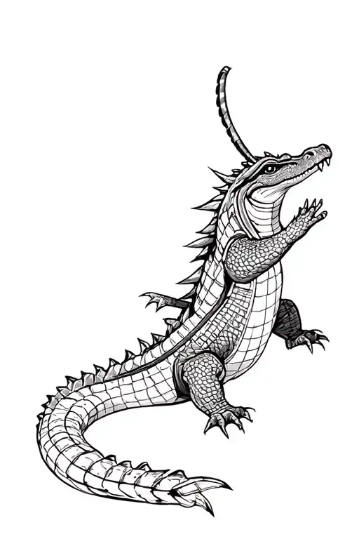 Samurai Alligator Full Body