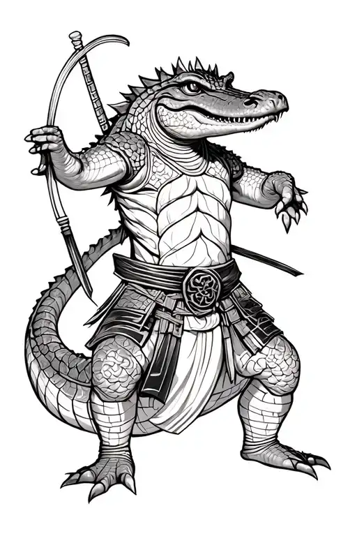 Samurai Alligator Full Body