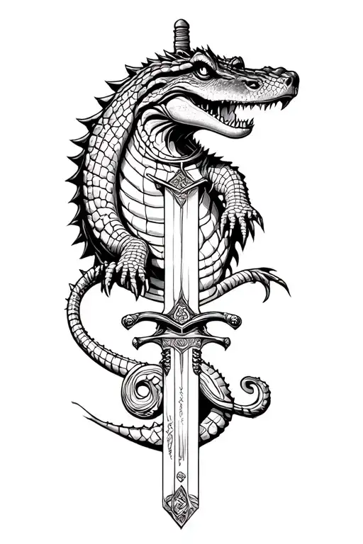 Alligator Samurai Sword