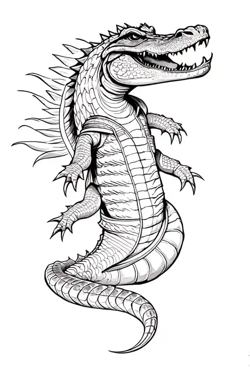 Samurai Alligator Looking