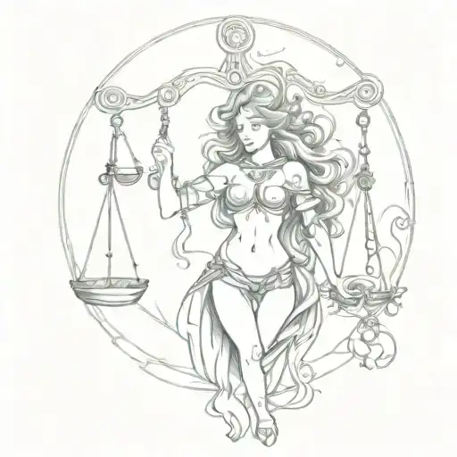 Libra Zodiac Sign Intertwined With Aquarius Zodiac Sign