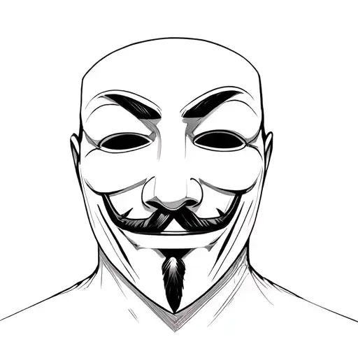 A Person Wearing A V For Vendetta Mask