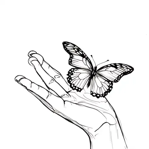 Butterfly Landing On A Finger