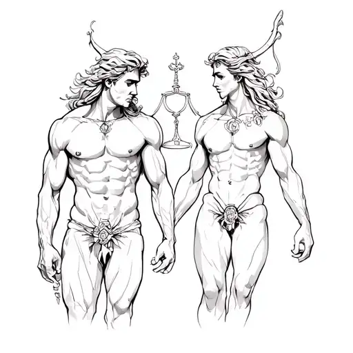 Muscular Aquarius And Libra