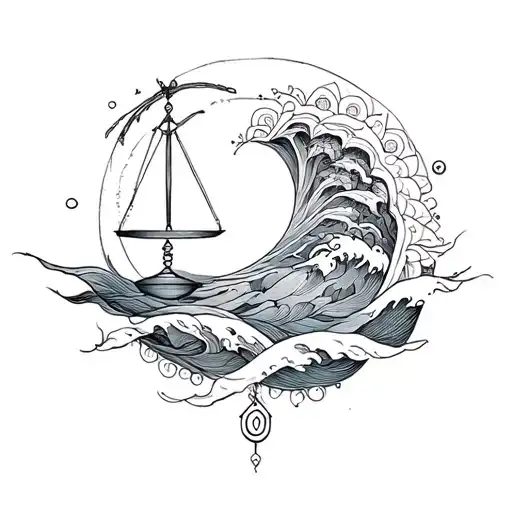 Waves And Libra Mandala
