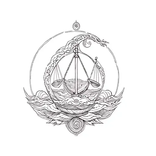 Waves And Libra Mandala