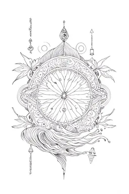 Waves And Libra Mandala