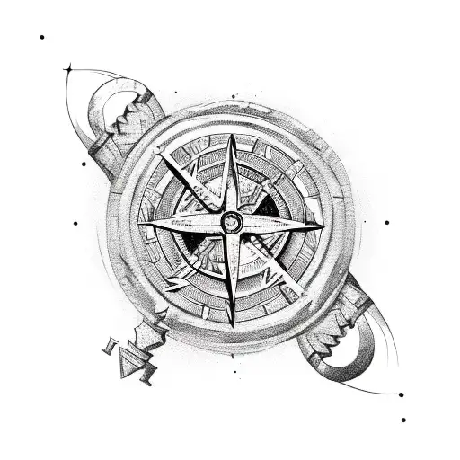 Runic Compass Guiding A Viking Warrior