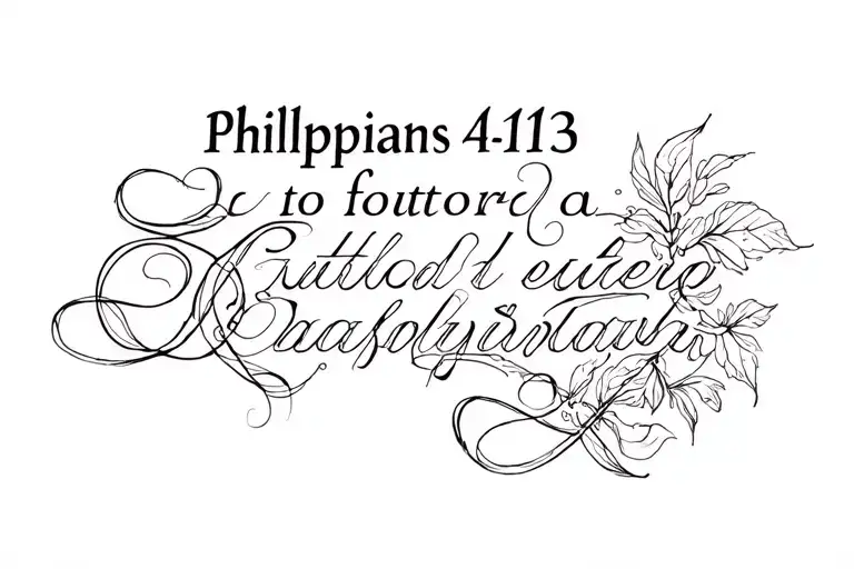 Philippians 4 13 Font Intertwined