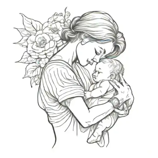 A Woman Holding A Baby